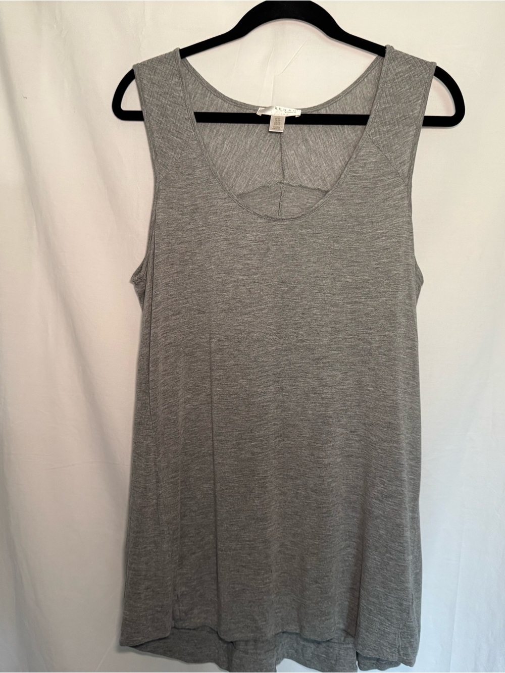 Kenar Woman Heather Gray Ribbed Knit Tank Top Size 1X